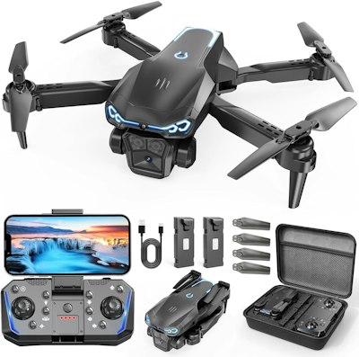 1080P Foldable Drone for Beginners w/ One-Key Takeoff, 360° Flip, and Gesture Selfie for $22 + free shipping w/ Prime