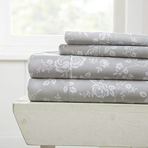 iEnjoy Home Hotel Collection Rose Gray Bed Sheet Set: $27.26 iEnjoy Home Hotel Collection Rose Gray Bed Sheet Set: $27.26