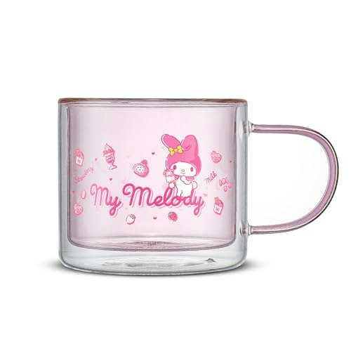 JoyJolt Hello Kitty & My Melody 13.5-oz. Double Wall Glass Mug: $15.96 JoyJolt Hello Kitty & My Melody 13.5-oz. Double Wall Glass Mug: $15.96