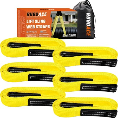 Lift Sling Web Straps 6-Pack for $10 + free shipping w/ Prime