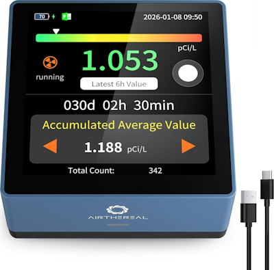 Airthereal Touchscreen Radon Detector for $60 + free shipping