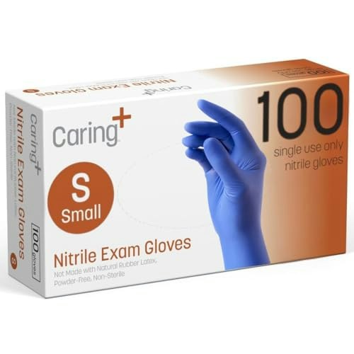 Caring Small Nitrile Exam Gloves 100-Count: $9.99