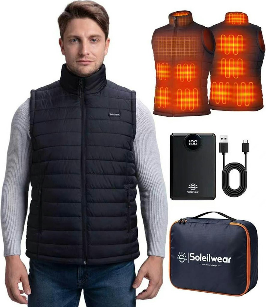 Soleilwear Men's Heated Vest w/ Battery: $76