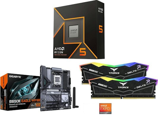 AMD Ryzen 5 9600X, Gigabyte B650E Eagle Motherboard, & 32GB RAM Combo for $681 + free shipping