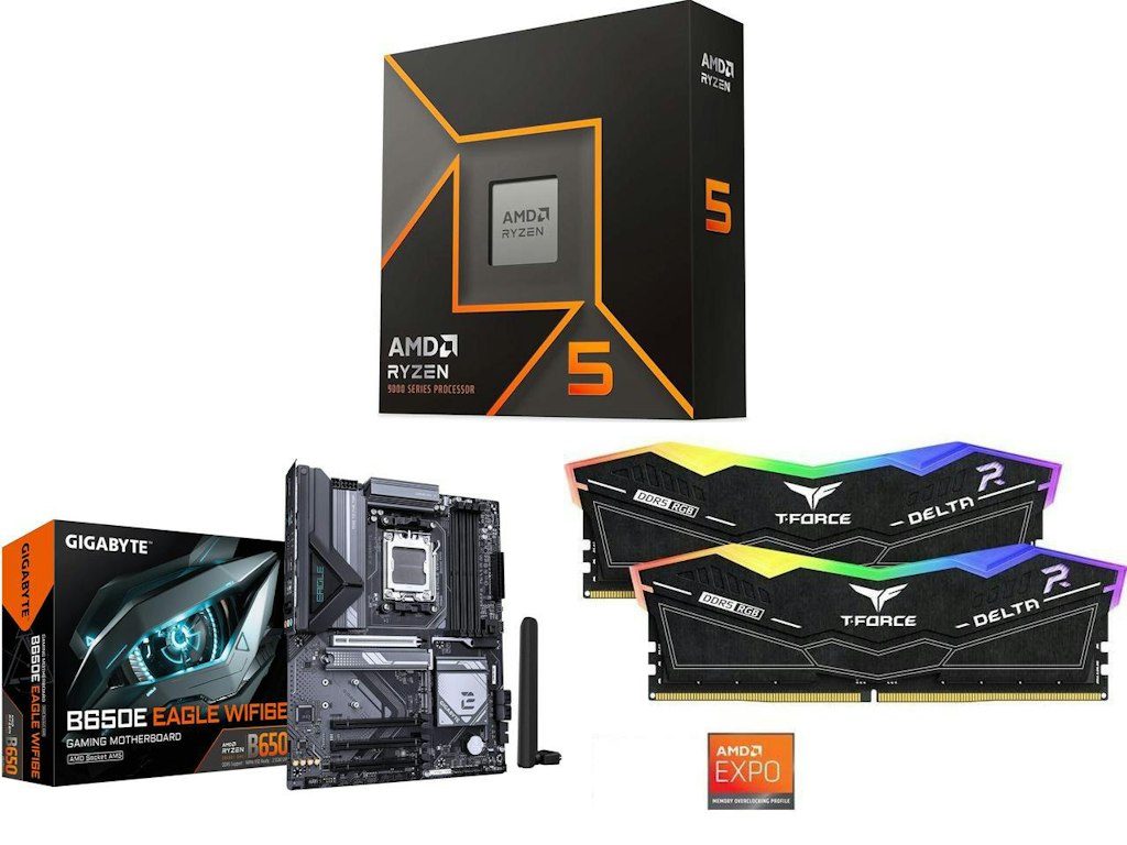 AMD Ryzen 5 9600X, Gigabyte B650E Eagle Motherboard, & 32GB RAM Combo: $681 AMD Ryzen 5 9600X, Gigabyte B650E Eagle Motherboard, & 32GB RAM Combo: $681