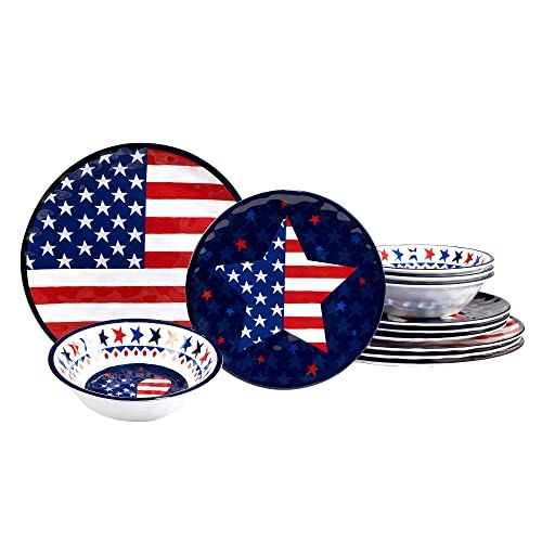 Certified International Stars & Stripes 12-Piece Melamine Dinnerware Set: $60.45 Certified International Stars & Stripes 12-Piece Melamine Dinnerware Set: $60.45