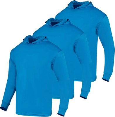 Men's Hi-Vis Long Sleeve Hooded Safety Shirt 3-Pack for $18 + free shipping w/ Prime