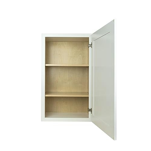 Hollywood Fabiani 15" x 12" x 36" Shaker White Kitchen Wall Cabinet: $108.17 Hollywood Fabiani 15" x 12" x 36" Shaker White Kitchen Wall Cabinet: $108.17