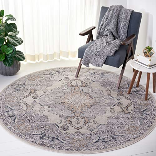 Safavieh Oregon 8-Foot Round Oriental Distressed Area Rug: $133.45