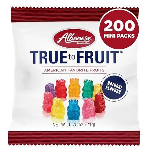Albanese True to Fruit Gummy Bears 200-Count Bag: $66