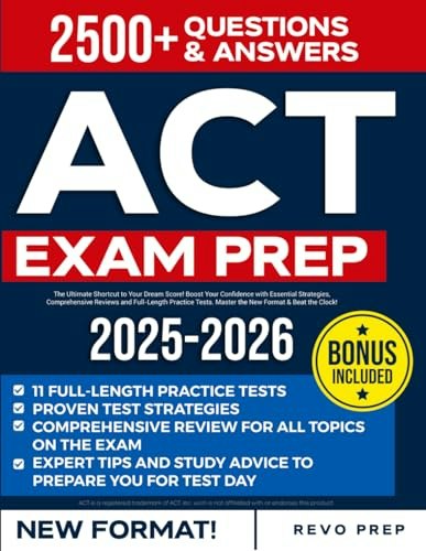 ACT Exam Prep Guide: $21.41