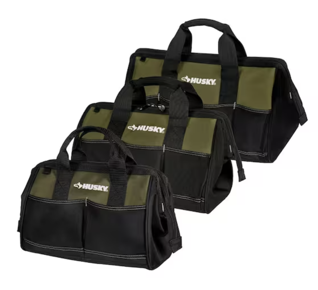 Husky 3-Piece Tool Bag Combo: $30
