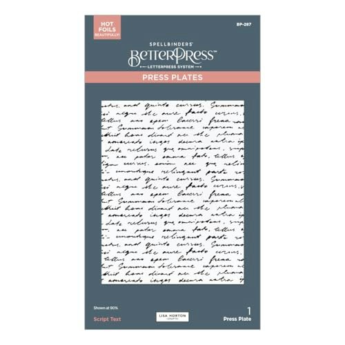 Spellbinders Script Text BetterPress Plate: $18.72 Spellbinders Script Text BetterPress Plate: $18.72