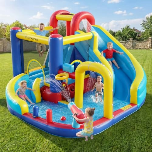 Elemara 10-in-1 Inflatable Water Slide and Bounce House: $229.99 Elemara 10-in-1 Inflatable Water Slide and Bounce House: $229.99
