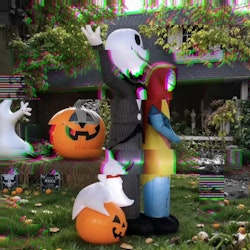 Nervure 6-Foot Inflatable Skeleton Dog & Pumpkin Halloween Decoration w/ LED Lights: $0 + free shipping