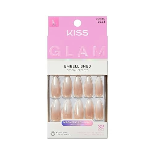 Kiss Glam Day n Night Long Almond Press-On Nails 32-Pack: $9.97 Kiss Glam Day n Night Long Almond Press-On Nails 32-Pack: $9.97
