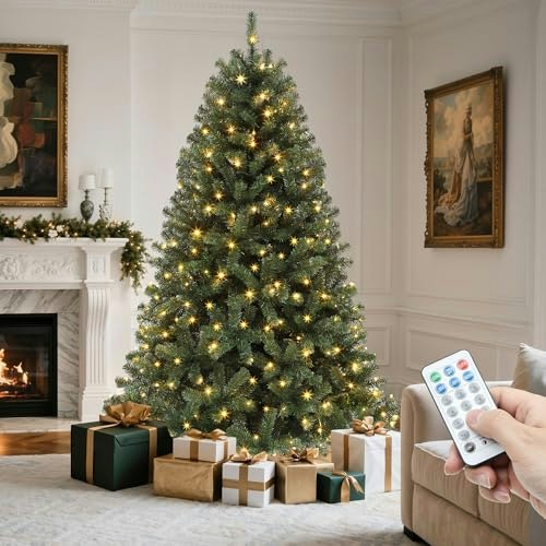 Yitahome 6-Foot Prelit Artificial Christmas Tree: $53.99 Yitahome 6-Foot Prelit Artificial Christmas Tree: $53.99