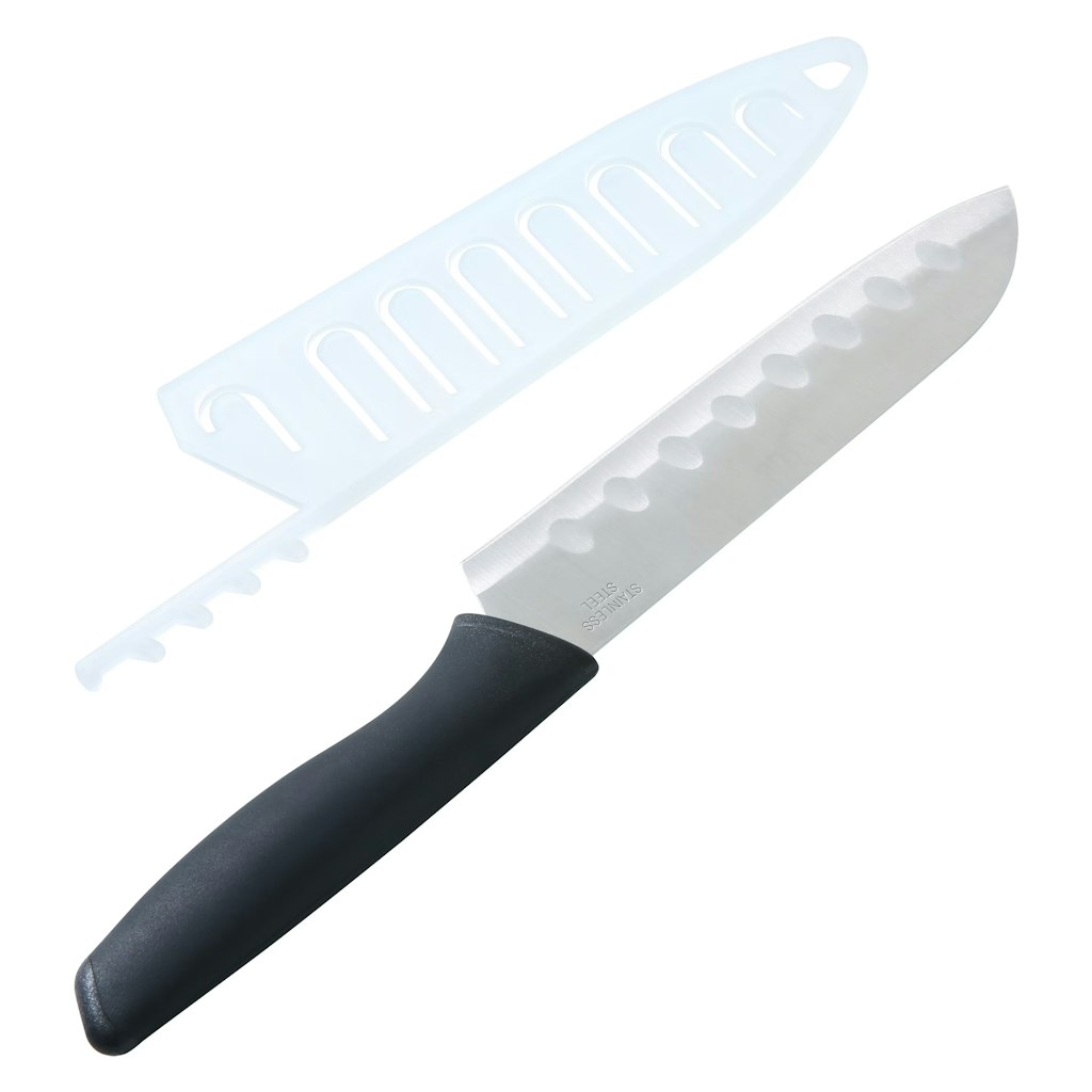 Mainstays 5" Stainless Steel Santoku Kitchen Knife w/ Sheath: $1.97