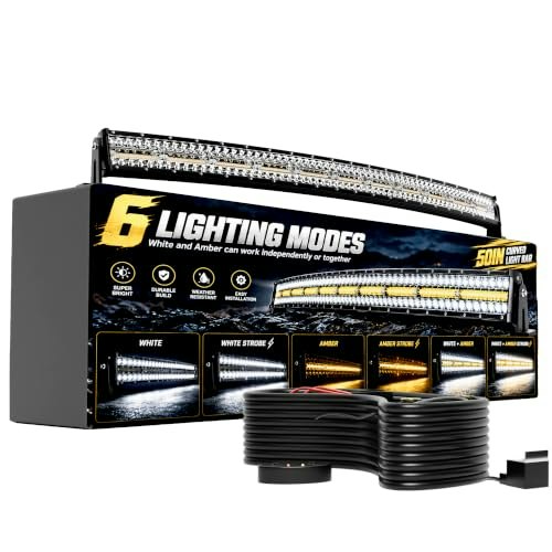 Slary 50-inch 288W Curved LED Light Bar: $89.60 Slary 50-inch 288W Curved LED Light Bar: $89.60