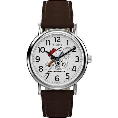 Timex Peanuts Men's Weekender Baseball 38mm Analog Watch for $70 + free shipping