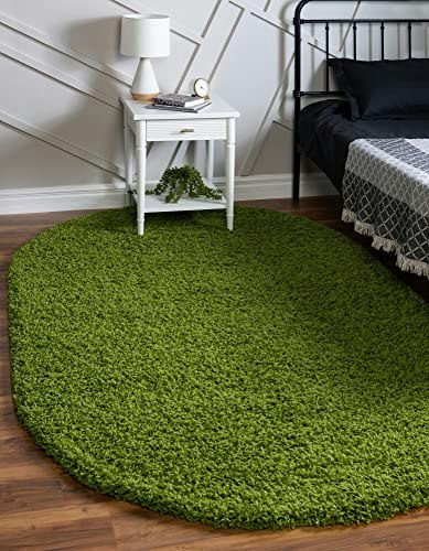 Unique Loom 3' 3" x 5' 3" Solid Shag Oval Area Rug: $57.55