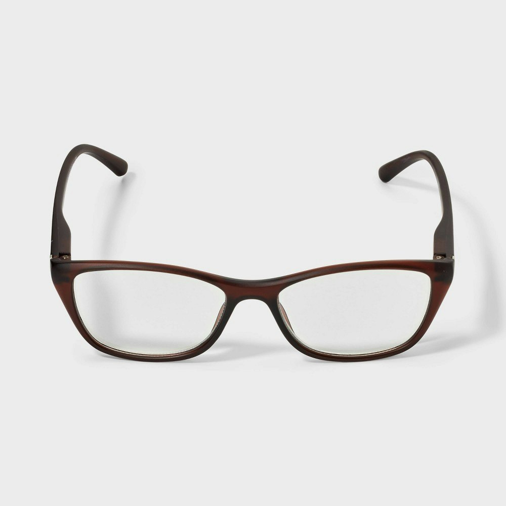 Universal Thread Women's Matte Plastic Cat Eye 1.5 Diopter Blue Light Filtering Glasses: $17 Universal Thread Women's Matte Plastic Cat Eye 1.5 Diopter Blue Light Filtering Glasses: $17