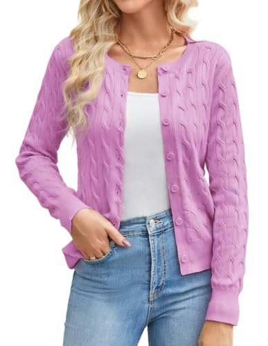 Grace Karin Women's Cable Knit Cardigan Sweater: $27.99