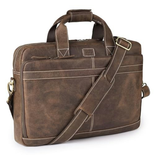 Leather Village 18-inch Leather Laptop Messenger Briefcase: $84.99 Leather Village 18-inch Leather Laptop Messenger Briefcase: $84.99