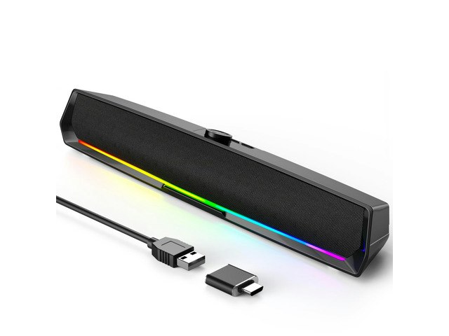 Desktop PC Gaming Soundbar with Bluetooth: $47.68