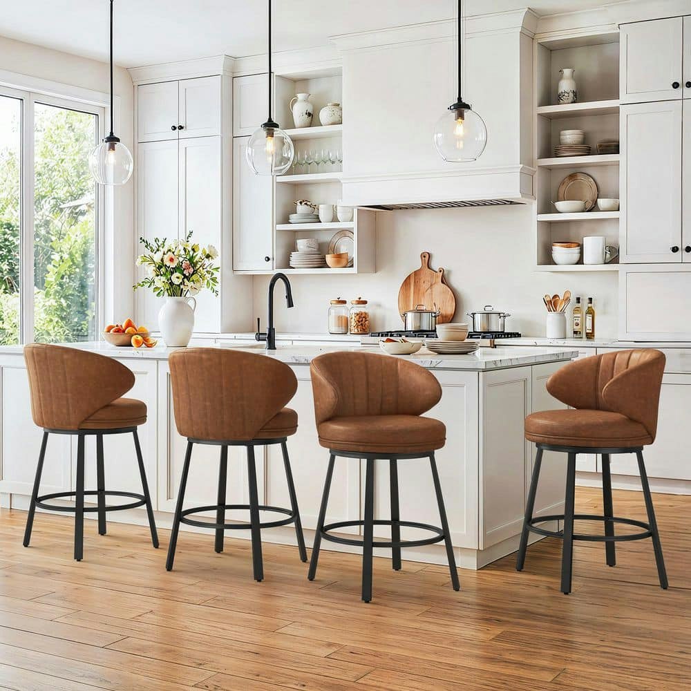 Mattis 26-Inch Faux Leather Swivel Bar Stool 4-Pack: $636.80 Mattis 26-Inch Faux Leather Swivel Bar Stool 4-Pack: $636.80