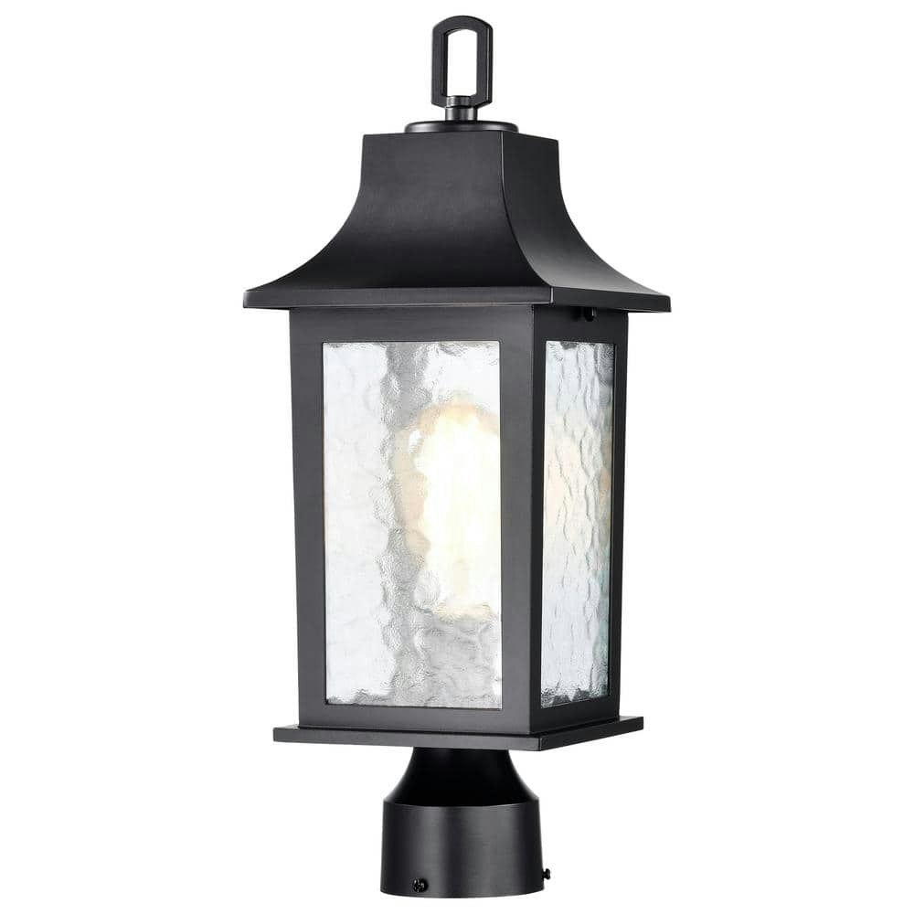 Stillwell 1-Light Matte Black Outdoor Post Light Set: $99.99