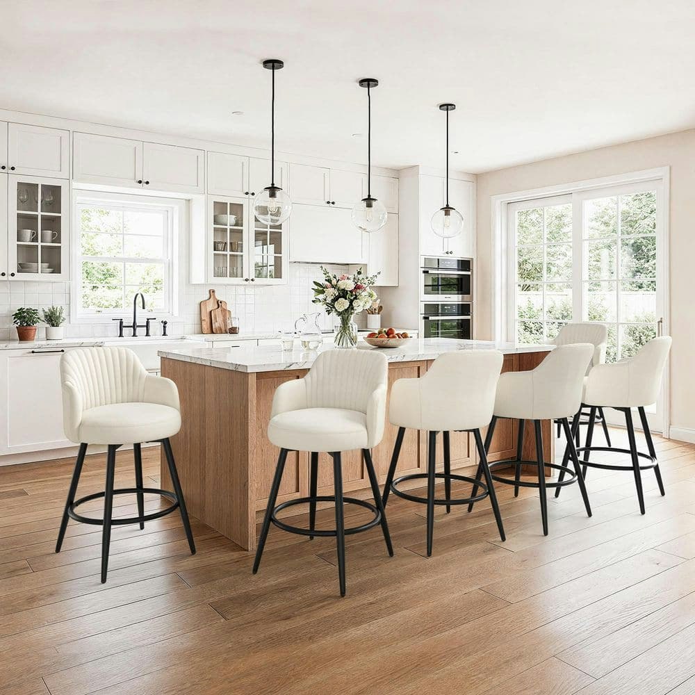 Kepler 26-inch Linen Swivel Bar Stool 4-Pack: $470.39 Kepler 26-inch Linen Swivel Bar Stool 4-Pack: $470.39
