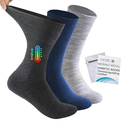 Facool Non-Binding Diabetic Crew Socks 3-Pack: $16.99 Facool Non-Binding Diabetic Crew Socks 3-Pack: $16.99