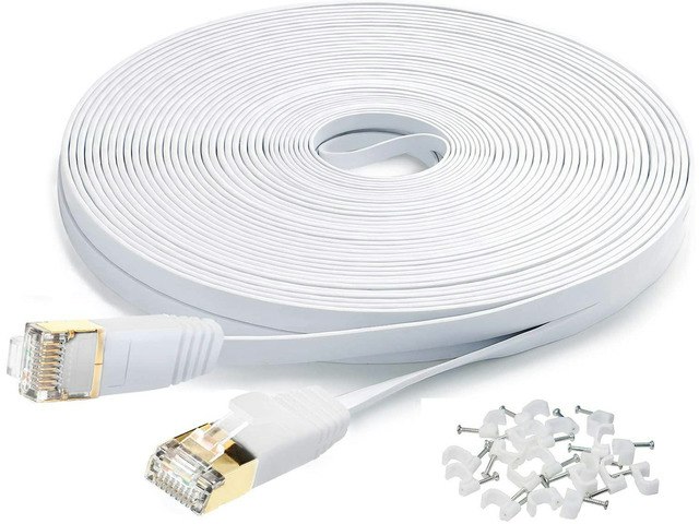 Cat7 Flat Ethernet Cable 50-Foot: $48.76 Cat7 Flat Ethernet Cable 50-Foot: $48.76