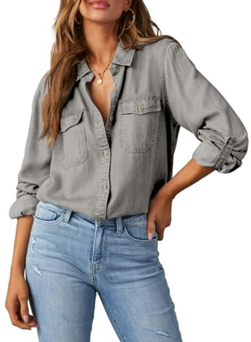 Astylish Women's Long Sleeve Denim Shirt: $33.14 Astylish Women's Long Sleeve Denim Shirt: $33.14