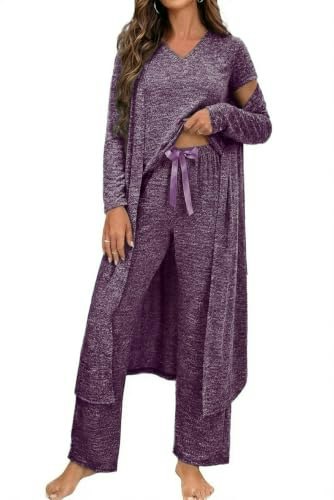 Opemiby Women's 3-Piece Pajama Loungewear Set: $39.09 Opemiby Women's 3-Piece Pajama Loungewear Set: $39.09