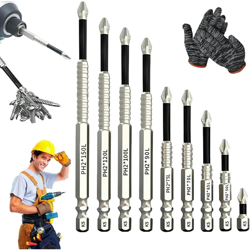 K5 Impact-Resistant Anti-Slip Screwdriver Drill Bit 9-Piece Set: $11.33 K5 Impact-Resistant Anti-Slip Screwdriver Drill Bit 9-Piece Set: $11.33