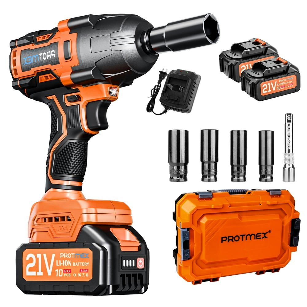 Protmex 1,200N.m 1/2" Cordless Brushless Impact Wrench 2-Battery Kit: $79.99 Protmex 1,200N.m 1/2" Cordless Brushless Impact Wrench 2-Battery Kit: $79.99