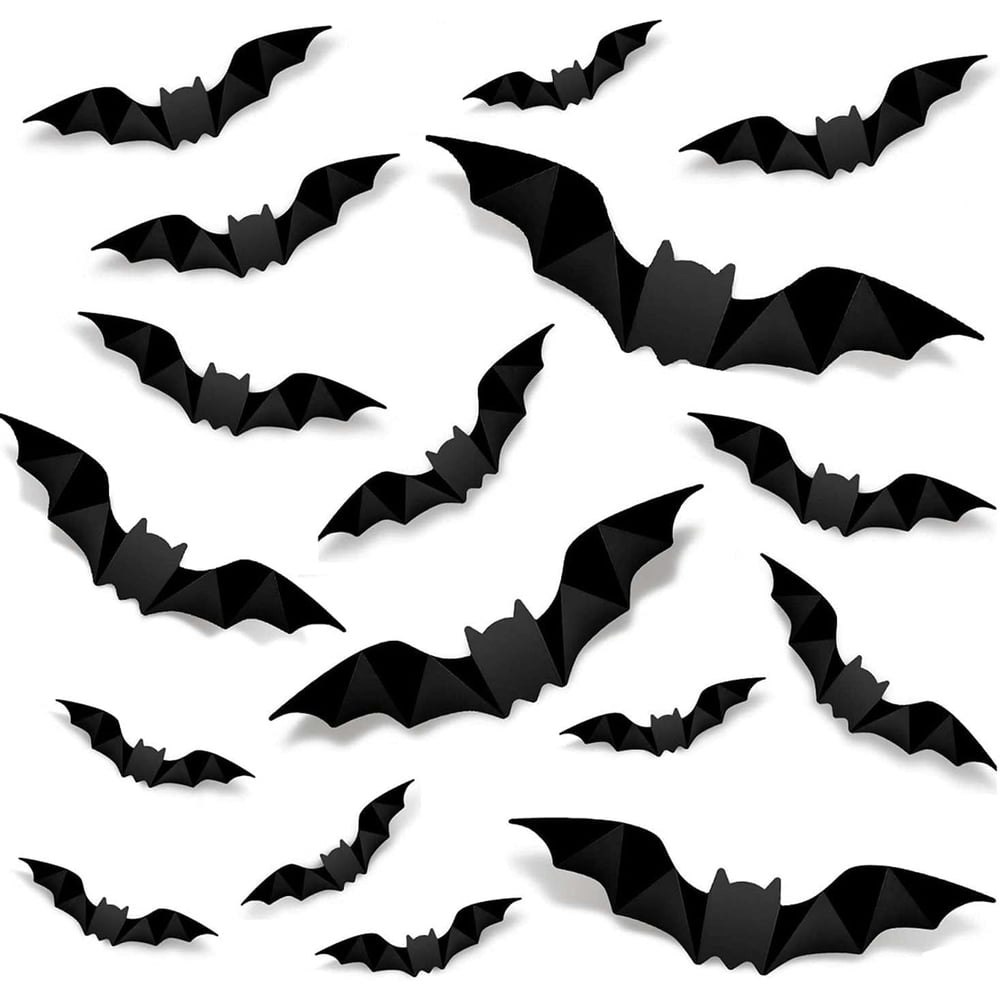 Halloween 3D Bat Wall Stickers 32-Pack: $10.09 Halloween 3D Bat Wall Stickers 32-Pack: $10.09