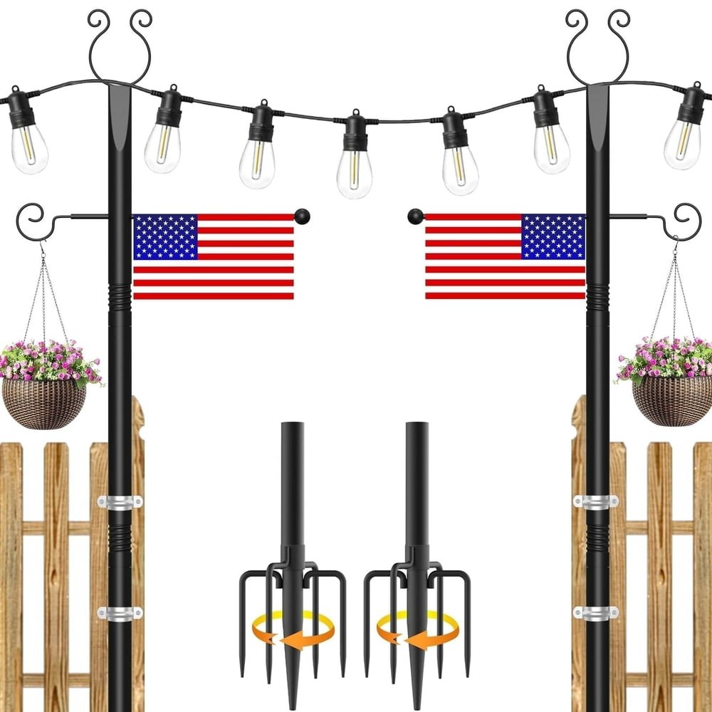 Pucachi 10-Foot Outdoor String Light Poles 2-Pack: $25.99 Pucachi 10-Foot Outdoor String Light Poles 2-Pack: $25.99