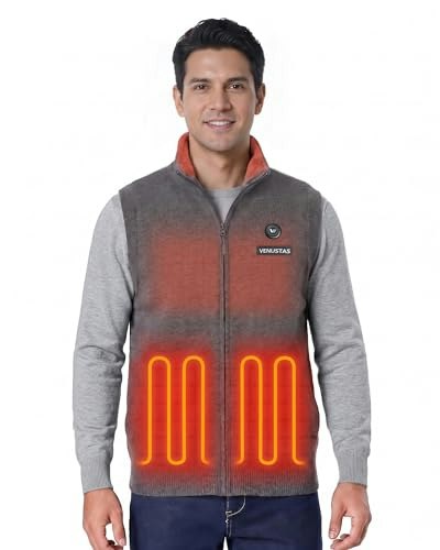 Venustas Men's Heated Sweater Vest: $99.95 Venustas Men's Heated Sweater Vest: $99.95