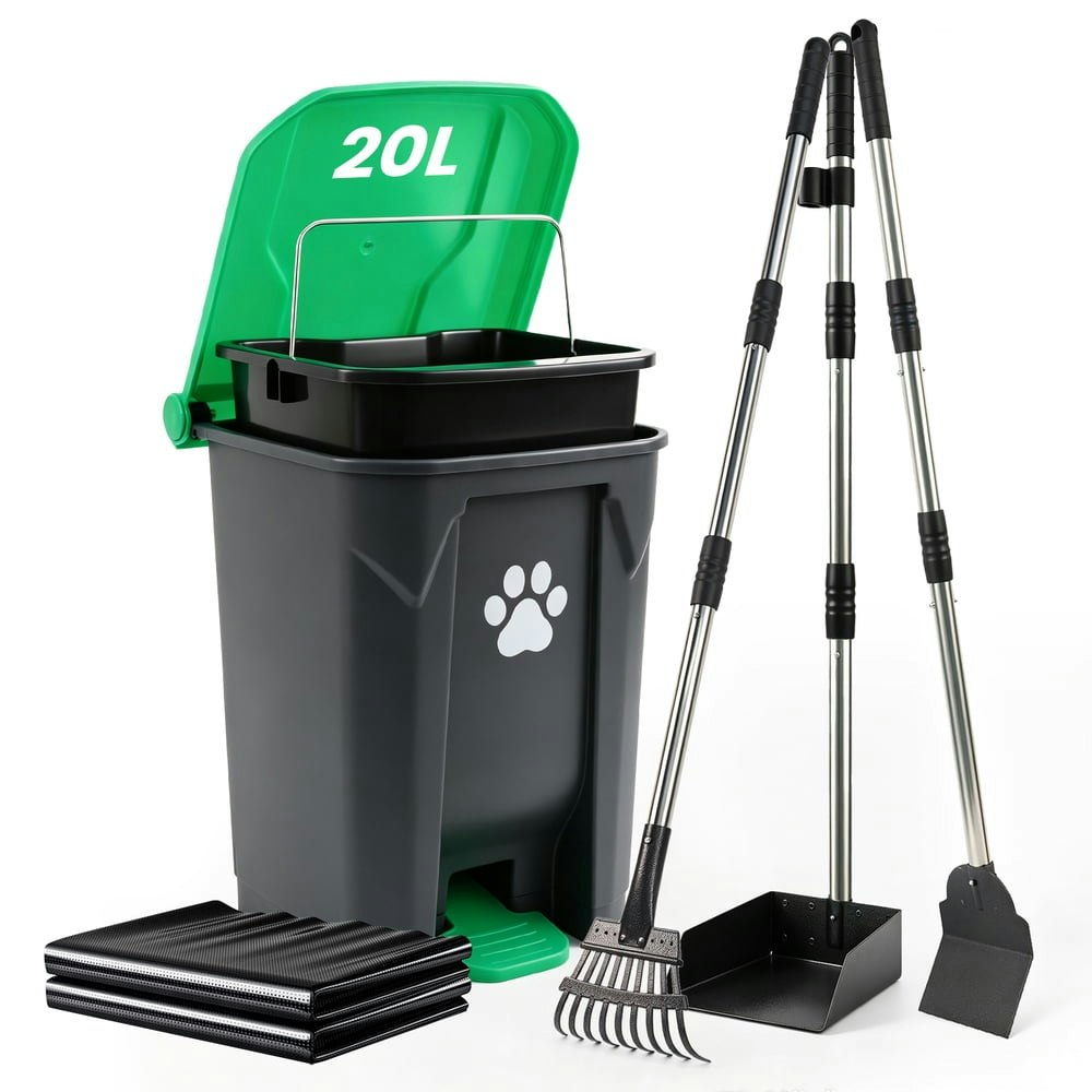 Zalalova 5-Gallon Outdoor Dog Poop Trash Can with Scooper and 50 Bags: $51.99 Zalalova 5-Gallon Outdoor Dog Poop Trash Can with Scooper and 50 Bags: $51.99