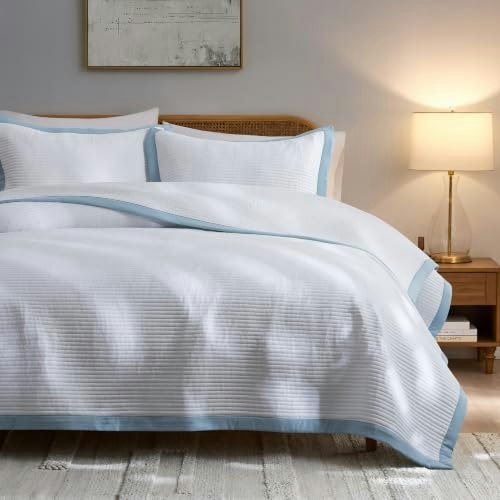 Wdcozy King Size Channel Striped Quilt Set: $39.99 Wdcozy King Size Channel Striped Quilt Set: $39.99