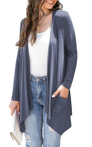 Veryoung Women's Lightweight Open Front Cardigan with Pockets: $18.95 Veryoung Women's Lightweight Open Front Cardigan with Pockets: $18.95