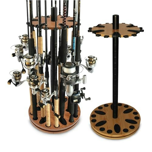 Rush Creek Creations 24-Rod Rotating Fishing Pole Holder: $30 Rush Creek Creations 24-Rod Rotating Fishing Pole Holder: $30
