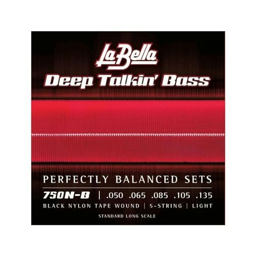 La Bella Black Nylon Tapewound 5-String Bass Strings: $62.99 La Bella Black Nylon Tapewound 5-String Bass Strings: $62.99