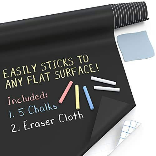 Kassa 1.4' x 8' Clear Chalkboard Wallpaper Roll: $9.98 Kassa 1.4' x 8' Clear Chalkboard Wallpaper Roll: $9.98