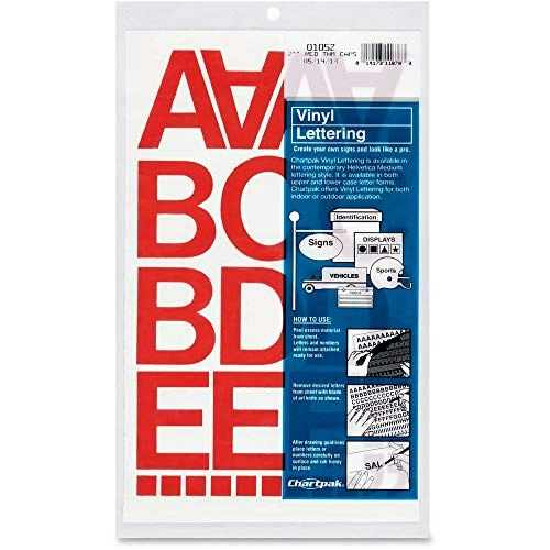 Chartpak 2-Inch Red Helvetica Vinyl Letters and Numbers: $6.88 Chartpak 2-Inch Red Helvetica Vinyl Letters and Numbers: $6.88