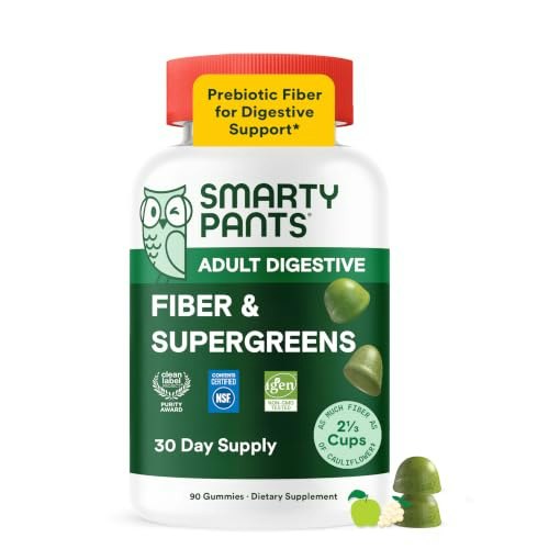 SmartyPants Adult Fiber & Super Greens Gummies 90-Count: $25 SmartyPants Adult Fiber & Super Greens Gummies 90-Count: $25
