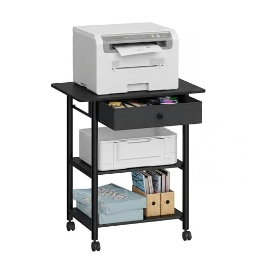 Vasagle 3-Tier Mobile Printer Stand with Drawer: $39.99